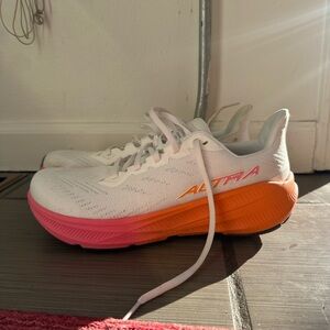 Altra White and Orange Running Shoes
